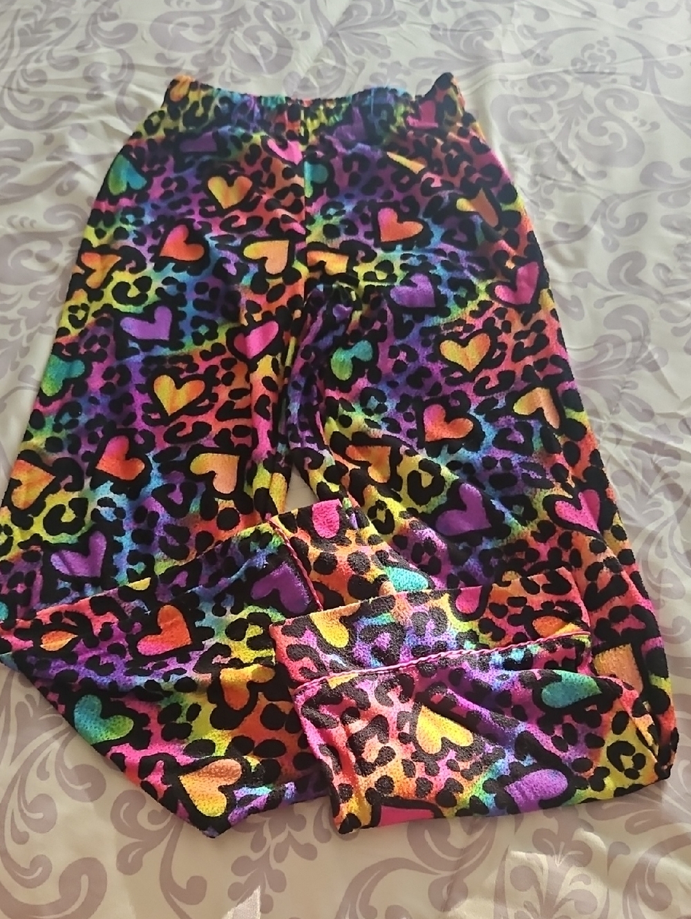 Joe Boxer Pajama Bottom Colorful Hearts Med 7/8